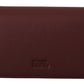 Elegant Wine Leather Evening Clutch