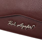 Elegant Wine Leather Evening Clutch