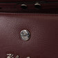 Elegant Wine Leather Evening Clutch