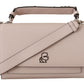 Mauve Elegance Leather Shoulder Bag