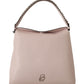 Elegant Mauve Chalk Leather Shoulder Bag