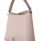 Elegant Mauve Chalk Leather Shoulder Bag