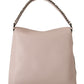 Elegant Mauve Chalk Leather Shoulder Bag