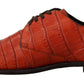 Exquisite Exotic Croc Leather Lace-Up Dress Shoes