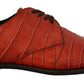 Exquisite Exotic Croc Leather Lace-Up Dress Shoes