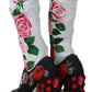 Floral Embellished Socks Boots