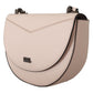 Elegant Mauve Light Pink Leather Shoulder Bag