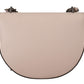 Elegant Mauve Light Pink Leather Shoulder Bag