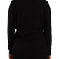 Elegant Black V-Neck Wool Pullover