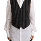 Elegant V-Neck Sleeveless Wool-Blend Vest