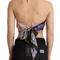 Sumptuous Silk Halter Cropped Top - Multicolor