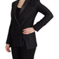 Elegant Black Double-Breasted Blazer