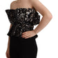 Elegant Strapless Sequined Top