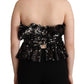 Elegant Strapless Sequined Top