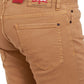 Brown Cotton Men's Jeans