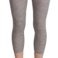 Chic Gray Slim-Fit Cropped Leggings