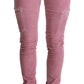 Chic Pink Low Waist Skinny Jeans