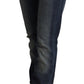 Chic Dark Blue Low Waist Skinny Jeans