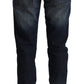 Chic Dark Blue Low Waist Skinny Jeans