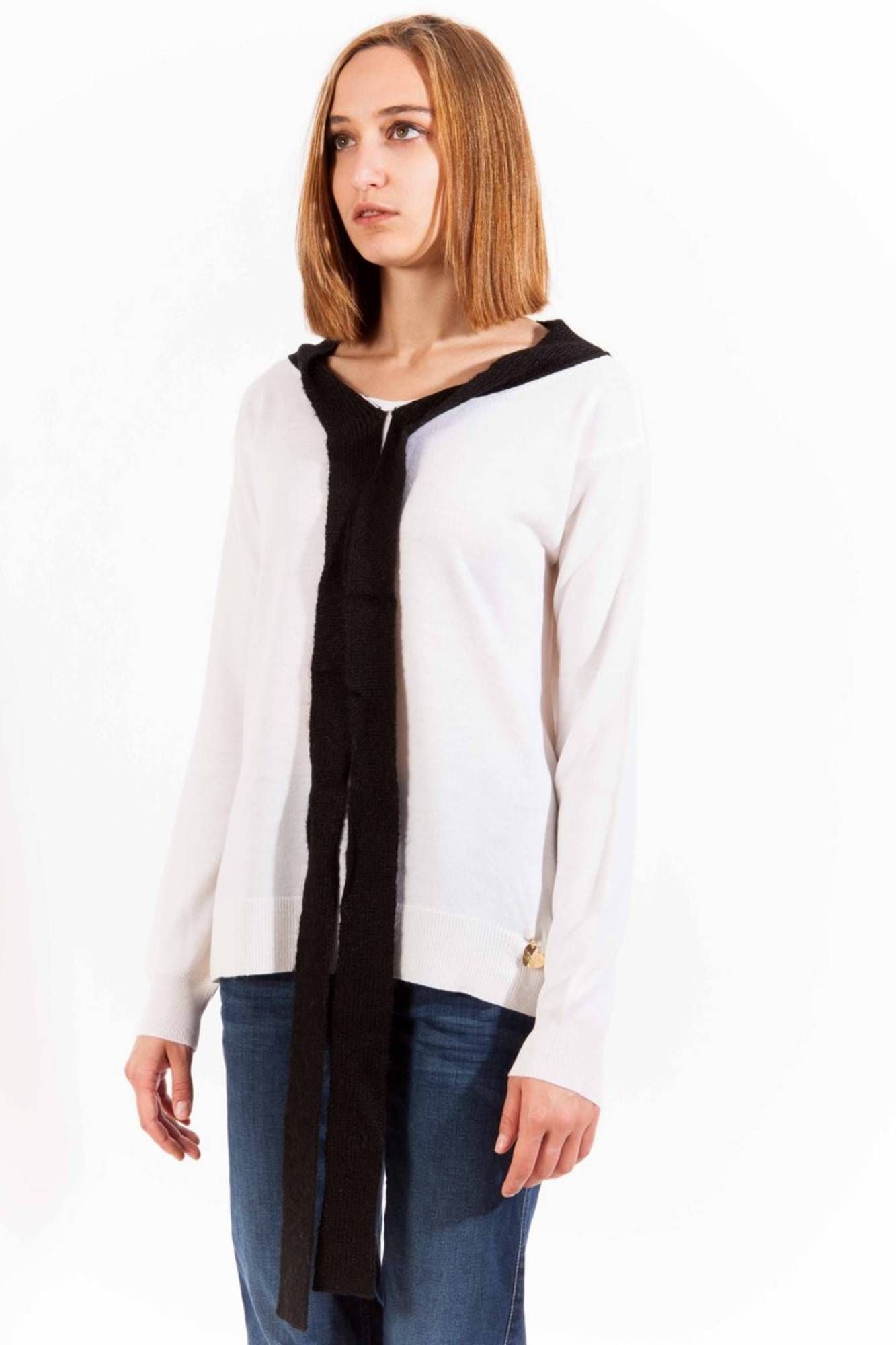 White Wool Women Sweater