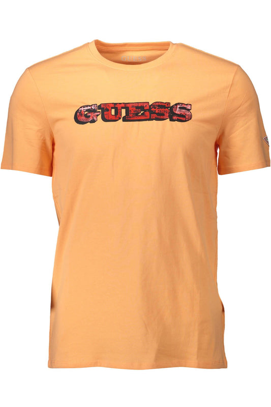 Orange Cotton Men T-Shirt