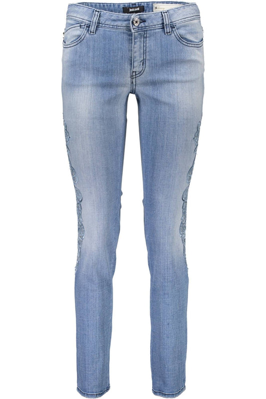 Light Blue Cotton Women Jeans