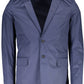 Blue Cotton Men Jacket