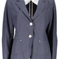 Blue Cotton Women Jacket