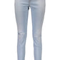 Light Blue Cotton Women Jeans