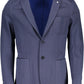 Blue Cotton Men Jacket