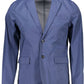 Blue Nylon Men Jacket