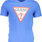 Blue Cotton Men T-Shirt