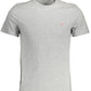 Gray Cotton Men T-Shirt