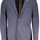 Blue Cotton Men Jacket