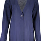 Blue Wool Women Cardigan