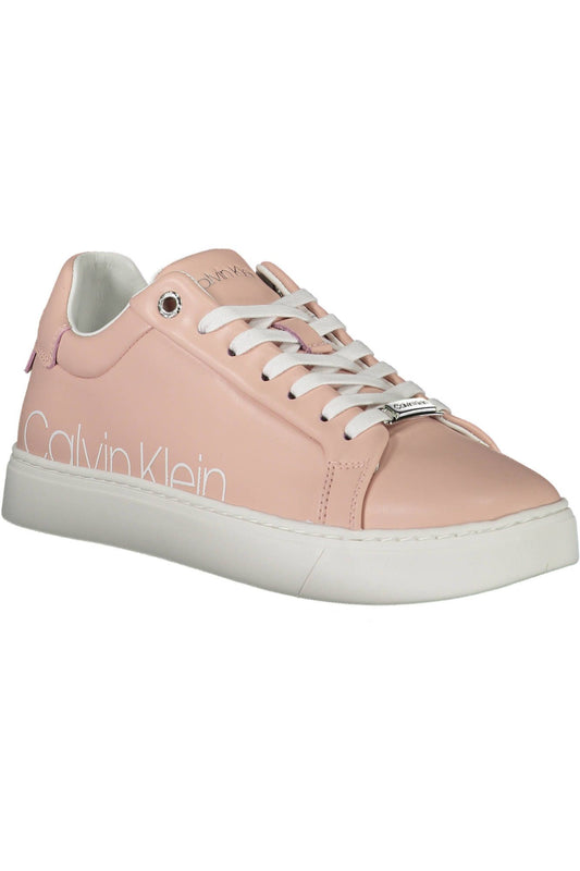 Pink Leather Women Sneaker