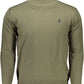 Green Cotton Men Sweater