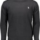 Black Cotton Men Sweater