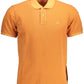 Orange Cotton Men Polo