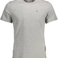 Gray Cotton Men T-Shirt