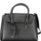 Black Polyester Women Handbag