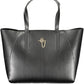 Black Polyethylene Women Handbag