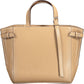 Brown Polyester Women Handbag