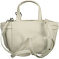 White Polyester Women Handbag