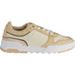 Beige Leather Women Sneaker