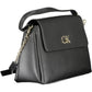 Black Polyester Women Handbag