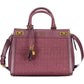 Elegant Purple Polyurethane Handbag