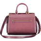 Elegant Purple Polyurethane Handbag