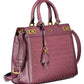 Elegant Purple Polyurethane Handbag