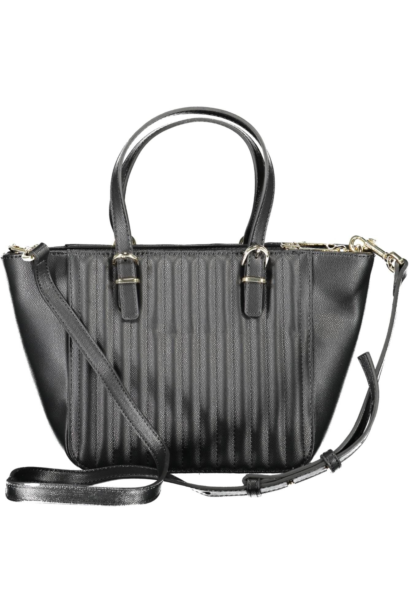 Black Polyethylene Women Handbag